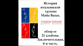 История итальянской группы Matia Bazar, обзор ее 21 альбома. Заключительная, 4-я часть.