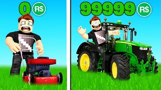 KOSIARKA ZA 0 ROBUX VS KOSIARKA ZA 99999 ROBUX w Roblox! (Lawn Mower Simulator)