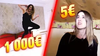 NIGHT IN A 1000€ HOTEL vs NIGHT IN A 5€ HOTEL