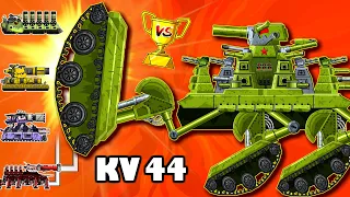 Transformers Tank: Hybrid Kv-44 vs Monster Tank, Army Tank. Cartoon about Tanks | Arena Tank Cartoon