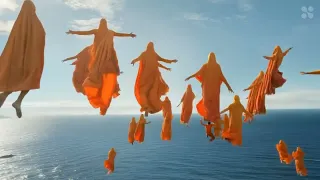 AI short horror film "Orange Cloak Men underwater" #scifi #horrorstories #ocean