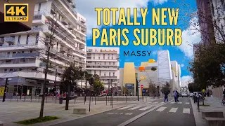 [4K] Massy, full walk tour of Paris banlieue where everybody wants to live, RER B Massy-Palaiseau