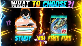 Freefire Vs Study What To Choose?? || Kya Freefire Se carrier Banega ?? || Study vs freefire