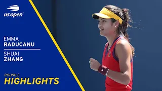 Emma Raducanu vs Shuai Zhang Highlights | 2021 US Open Round 2