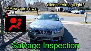 Salvage Car Rebuild Project 2012 Audi S5 Part 33: Salvage Inspection