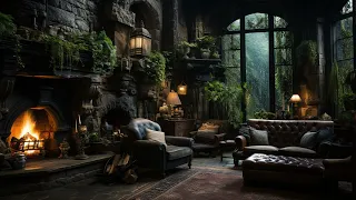 Cozy Cabin Ambience with Rain - Soothe Weary Souls with Gentle Rain & Ambience Fireplace for Sleep