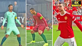 🔥 Cristiano Ronaldo SIUUUU Celebration Evolution ● PES 2015 to eFootball 2022 | Fujimarupes