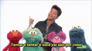 Bruno Mars Don't Give Up (Legendado) on Sesame Street