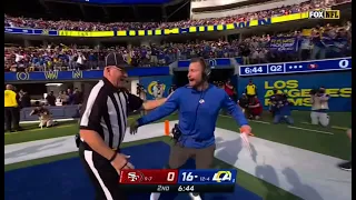 Rams HC Sean McVay CELEBRATES in Endzone