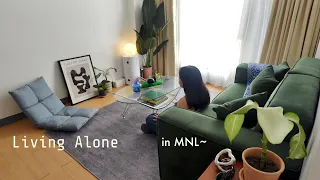 Living Alone in Manila • new living room layout, found a cozy cafe, ikea trip and a little haul 🍵