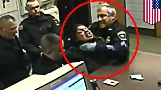 Police brutality? Cops use choke hold on video in PCP woman arrest, sued for $1 million