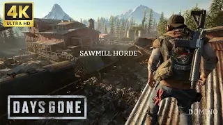 Days Gone Sawmill Horde | No Running | Easy and Lazy Method | 4k | #daysgone #sawmill  #horde