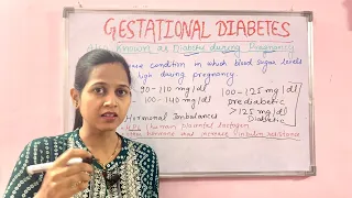 Gestational diabetes/ causes/ symptoms/prevention/ All nursing exams