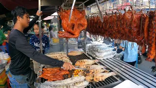 The Best Famous Cambodian street food tour - Tasty Delicious Roasted Duck, Fish &  Pork Ribs