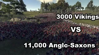 3000 Vikings vs 11,000 Anglo-Saxon -Epic Massive Battle- Thrones of Britannia