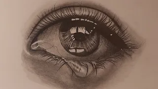 Crying eye tutorial for beginners - How to draw realistic eyes