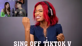 PRO MAKEUP ARTIST REACTS TO SING OFF TIKTOK SONGS PART V RESA vs Mirriam Eka