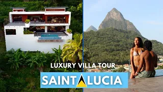$1MILLION ST LUCIA VIEWS | Luxury AirBnb Tour| Janus Saba Villa | Pitons |Soufriere, Saint Lucia