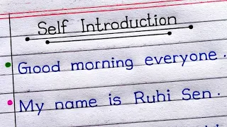 Self Introduction For School Students In English | 10 Lines On Self Introduction |