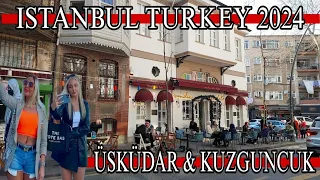 ISTANBUL TURKEY 2024 ÜSKÜDAR & KUZGUNCUK SEASIDE DISTRICT 04 MARCH WALKING TOUR | 4K UHD 60FPS