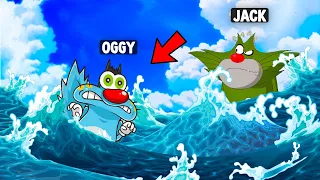 Oggy And Jack Surviving The TSUNAMI😱- Natural Disaster Roblox