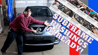 Subframe bushing noise on a Nissan Rogue with 75k miles?!  Lets find out what's going on!