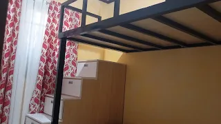 Loft bed with staircase storage