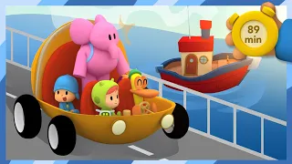 🚂 POCOYO AND NINA - Means Of Transport [89 min] | ANIMATED CARTOON for Children | FULL episodes