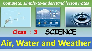 Air, Water and Weather | Class 3 : SCIENCE | CBSE / NCERT Science | Class 3 | Full Chapter Notes