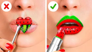 14+ AMAZING BEAUTY & BRILLIANT HAIR HACKS || Rainbow Ideas! Easy DIY Girly Tricks by 123 GO! GENIUS