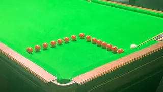 15 balls into 1 pocket in order (Snooker)