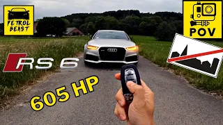 BRUTAL Audi RS6 C7 Performance 605 HP 4.0 TFSI Quattro stock | TEST DRIVE | POV