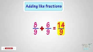 Fractions | Like fractions | Adding like fractions | Subtract like fraction | Like Fractions | Math