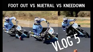 Socal Supermoto compares Foot out vs Kneedown vs Neutral!