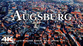 AUGSBURG 2023 🇩🇪 Drone Aerial 4K Drohne | Bavaria Bayern Germany Deutschland