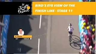 Bird's eye view of the finish line - Stage 11 - Tour de France 2018