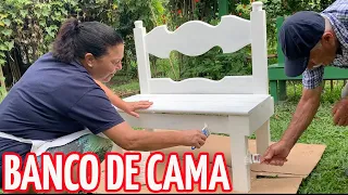 Como transformar uma CAMA VELHA num LINDO BANCO