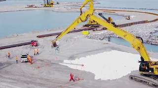 Tunnelbaustelle Puttgarden - Ein Jahr nach Baustart