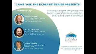 CAMS Ask the Experts Webinar: Navigating the use of Political Signs in Your Community