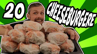 Klarer jeg å spise 20 Cheeseburgere på en time? McDonald's Challenge / Mukbang