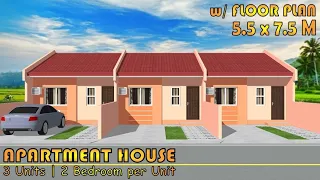 41 SQM | SMALL APARTMENT DESIGN | 3 UNITS | 2 BEDROOM per UNIT