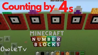 Numberblocks Minecraft Counting by 4s  |Learn to Count| Skip Counting by 4s | Math Songs For Kids