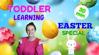 Easter With Miss Katie | Easter Eggs & The Easter Bunny - Toddler Learning Video