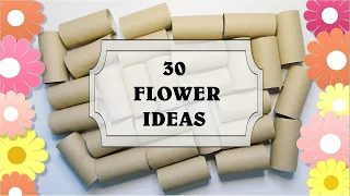 🤩 Mega Pack 30 Paper Flower Ideas 💐 The Best Toilet Paper Rolls DIY Craft Tutorials You've Ever Seen