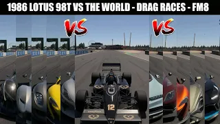 FORZA MOTORSPORT 8 | 1986 Lotus #12 Team Lotus 98T vs THE WORLD | DRAG BATTLE | FORMULA OLD GEN VS