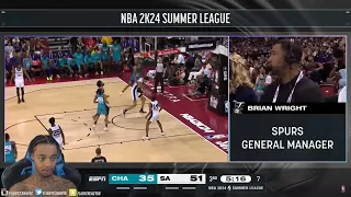 Wemby DEBUT! FlightReacts To SPURS vs HORNETS | NBA SUMMER LEAGUE 2023 | FULL GAME HIGHLIGHTS!