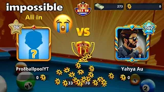 Level 16 Vs Cheating Level 147 😭 Table All in 8 ball pool impossible