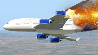 A380 Emergency Landing With Engine Fire | xplane 11