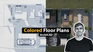 ArchiCAD Tutorial:  Coloured Floor Plans - (The EASY way!)