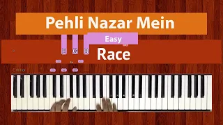 How To Play "Pehli Nazar Mein" (Easy) from Race | Bollypiano Tutorial